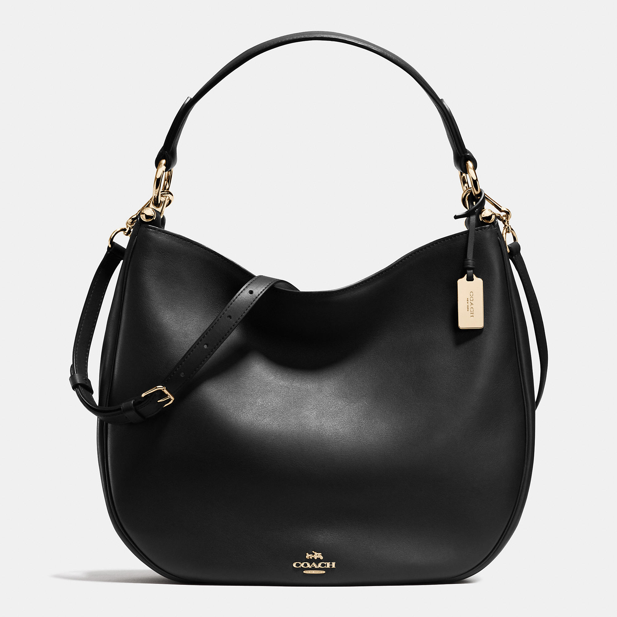 2016 New Designer Coach Nomad Hobo In Glovetanned Leather